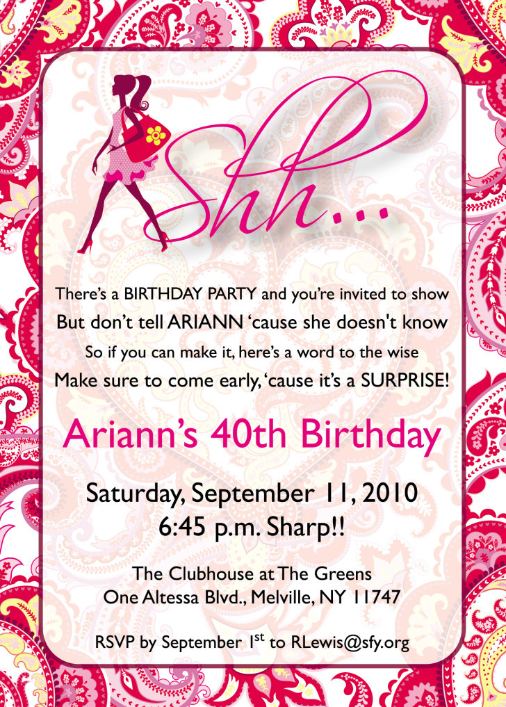 Surprise Birthday Invitation Templates
 Free Printable Surprise Birthday Invitations