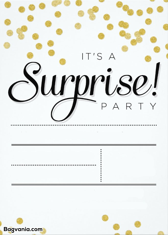 Surprise Birthday Invitation Templates
 Free Printable Surprise Birthday Invitations – FREE
