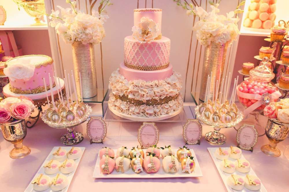 Sweet 16 Party Food Ideas
 French Parisian Sweet 16 Party Ideas