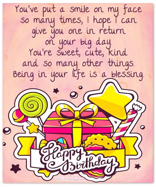 Sweet Happy Birthday Quotes
 35 Cute Birthday Wishes and Adorable Birthday