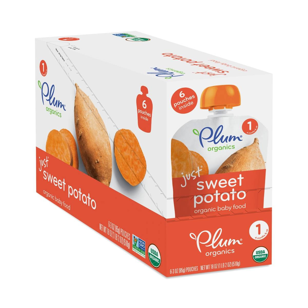 Sweet Potato Baby Food
 Just Sweet Potato Baby Food Stage 1 by Plum Organics