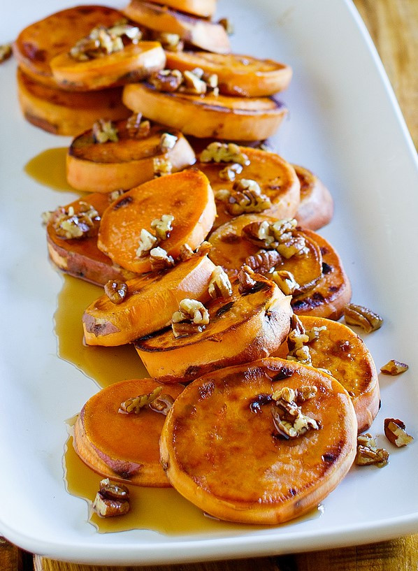 Sweet Potatoes Recipe For Thanksgiving Dinner
 Melting Sweet Potatoes with Maple Pecan Drizzle Side Dish