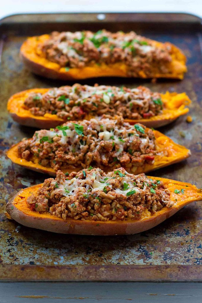 Sweet Potatoes Thanksgiving Recipe
 Turkey Taco Stuffed Sweet Potatoes Recipe 20 Minute Meal