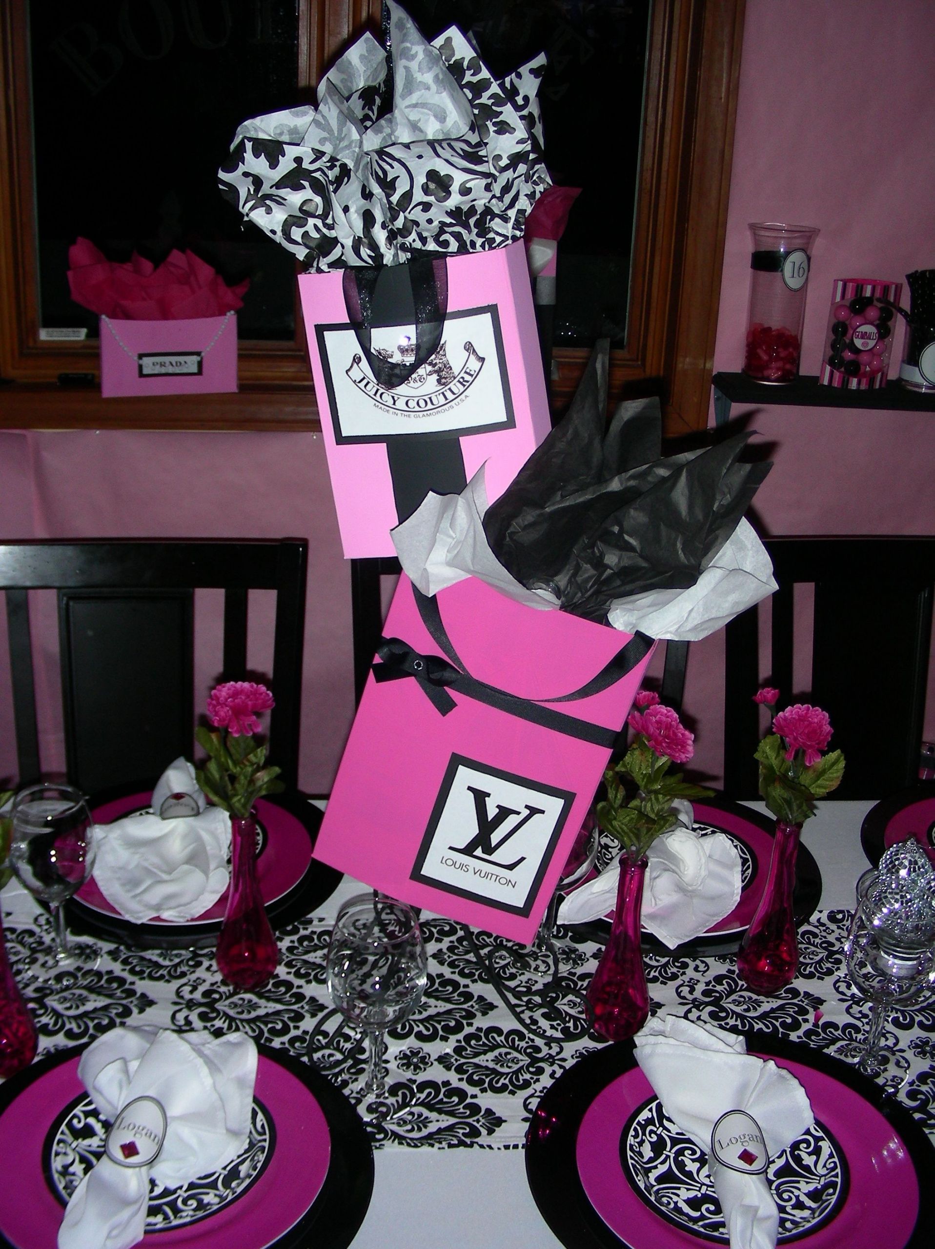 Sweet Sixteen Beach Party Ideas
 Sweet 16 Shopping Theme Centerpieces for your Sweet 16 at