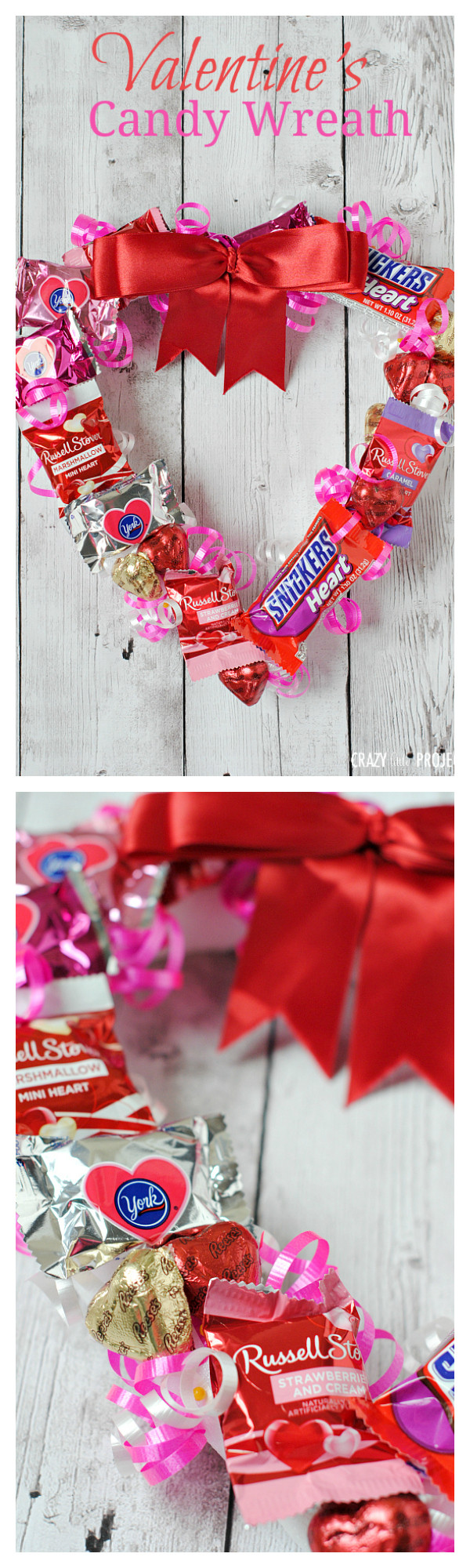 Sweet Valentines Day Ideas
 Valentine s Candy Wreath Crazy Little Projects