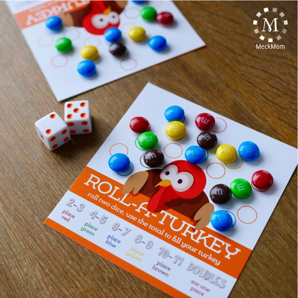 Table Games For Kids
 Thanksgiving Kids Table Game Roll A Turkey – MeckMom