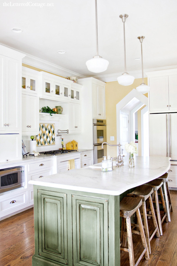 Tall White Kitchen Cabinet
 Cottage Rooms