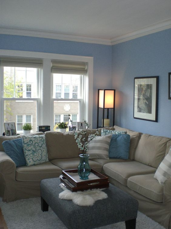 Tan Living Room Ideas
 26 Cool Brown And Blue Living Room Designs DigsDigs