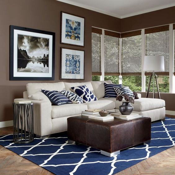 Tan Living Room Ideas
 33 Cool Brown And Blue Living Room Designs DigsDigs