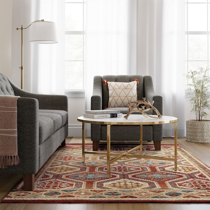 Target Living Room Rugs
 Warm Brown Tapestry Woven Area Rug Threshold™
