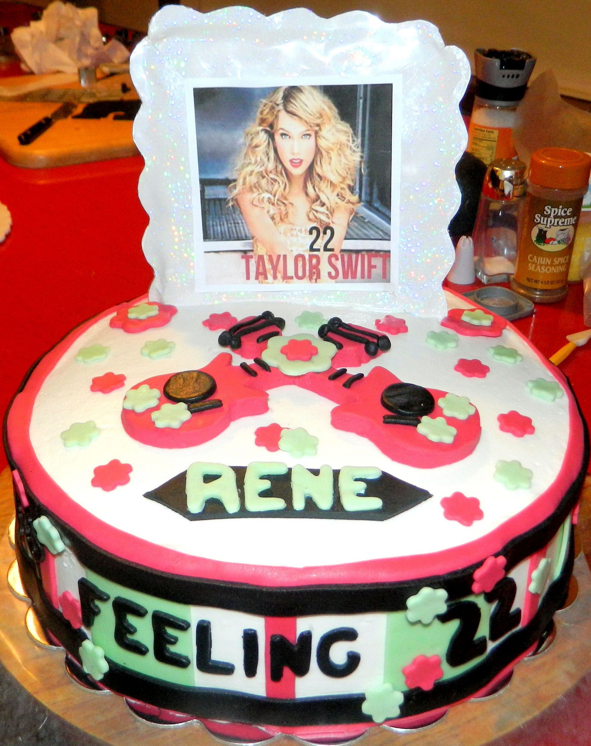 Taylor Swift Birthday Cake
 Taylor Swift Cake "Feeling 22" My Crafts