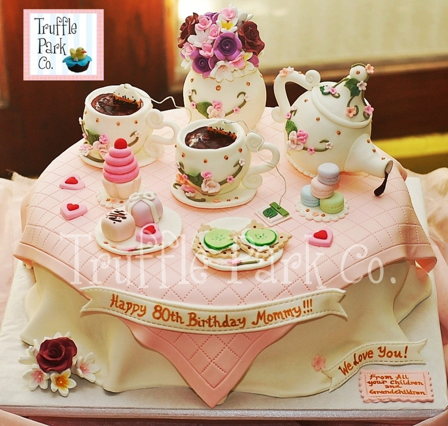 Tea Party Birthday Theme Ideas
 Tea Party Themed Birthday Cake CakeCentral