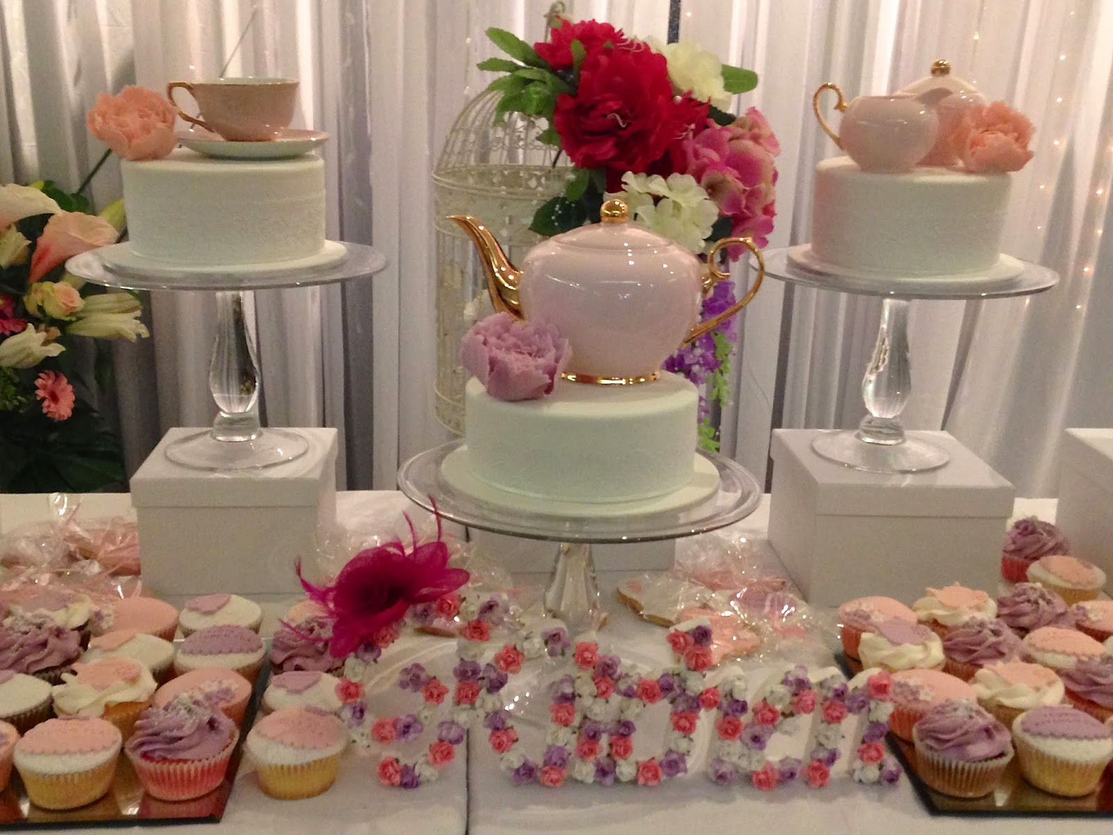 Tea Party Birthday Theme Ideas
 Party Ideas Pretty in pink floral kitchen tea ideas