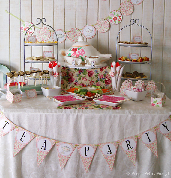 Tea Party Decoration Ideas Adults
 A Delightful Spring Tea Party Press Print Party