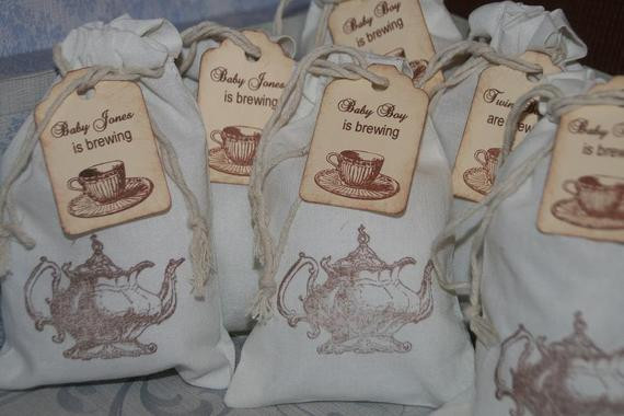 Tea Party Favors Baby Shower
 Baby Shower Tea Party Favor Bags 15 Personalized Tea Party
