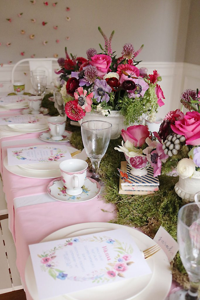 Tea Party Table Ideas
 Indoor Garden Tea Party for a Shower Darling Darleen