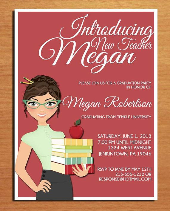 Teacher Graduation Party Ideas
 Teacher Education Degree Graduation Party Invitation