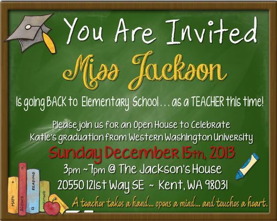 Teacher Graduation Party Ideas
 DiGiTaL FiLe TEACHER themed CHALKboard GRADuation