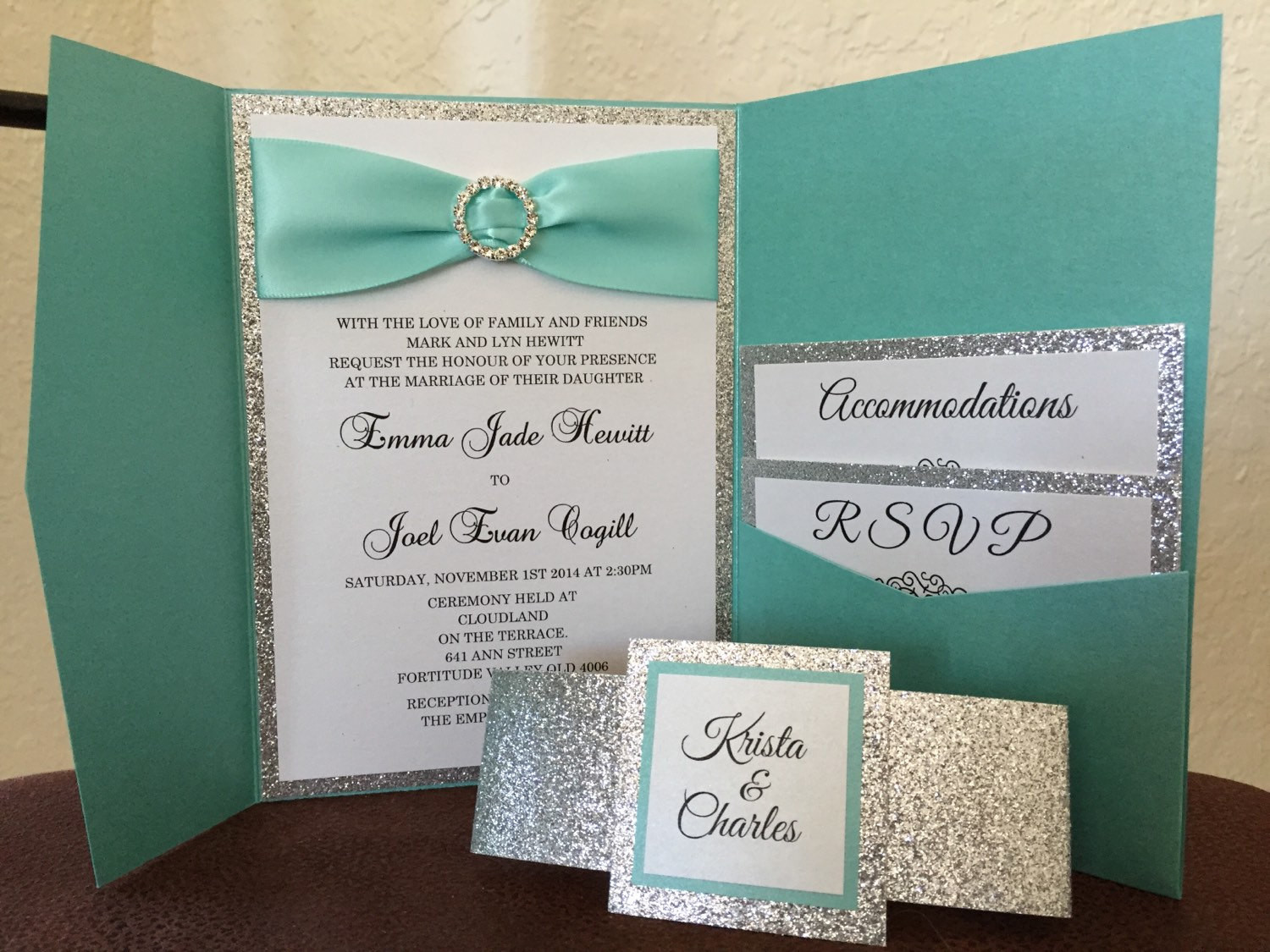 Teal Wedding Invitations
 Teal wedding invitation Robins egg wedding invitation