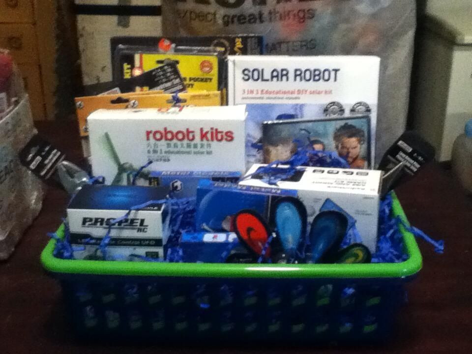 Technology Gift Basket Ideas
 Boys tech t basket