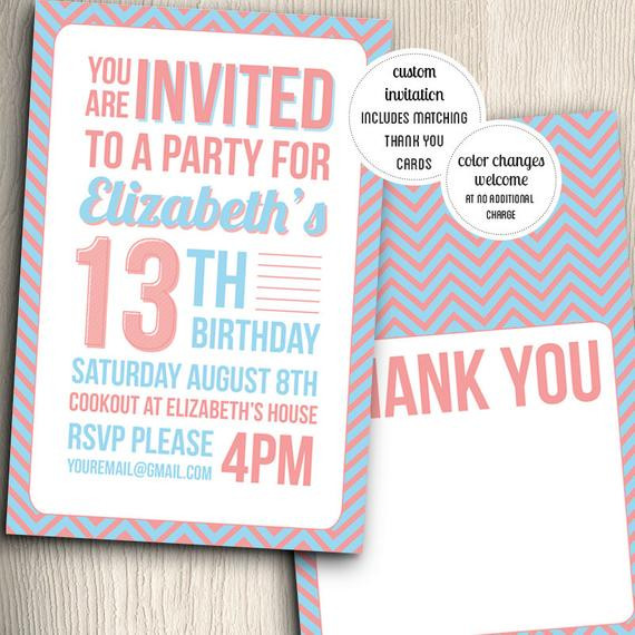 Teenage Birthday Invitations
 Birthday Party Invitation for Teenage Girl with by