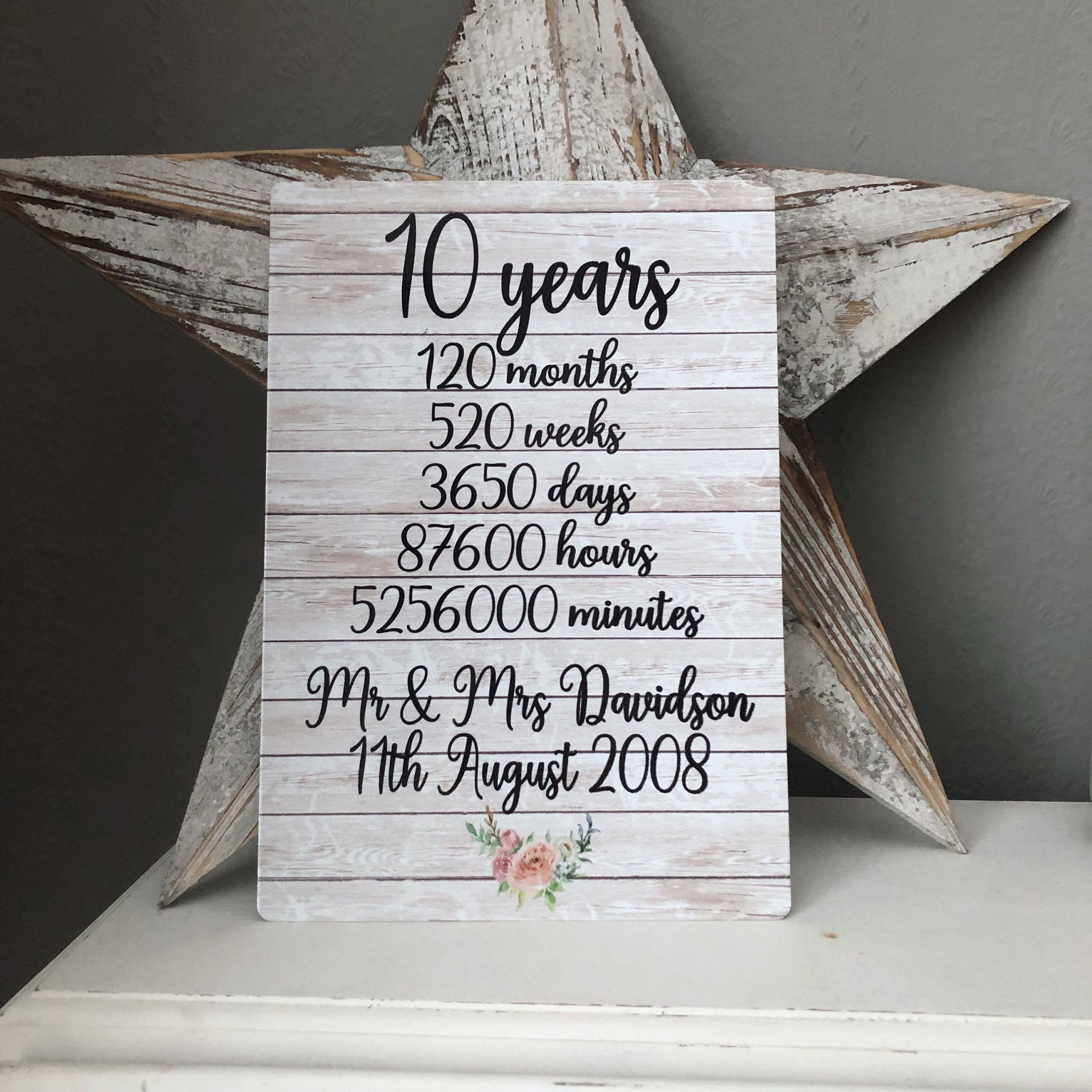 Tenth Wedding Anniversary Gift Ideas
 10th wedding anniversary t wedding anniversary t tin