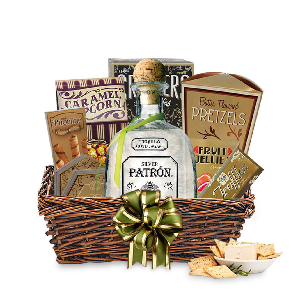 Tequila Gift Basket Ideas
 Send Patron Silver Tequila Gift Basket line