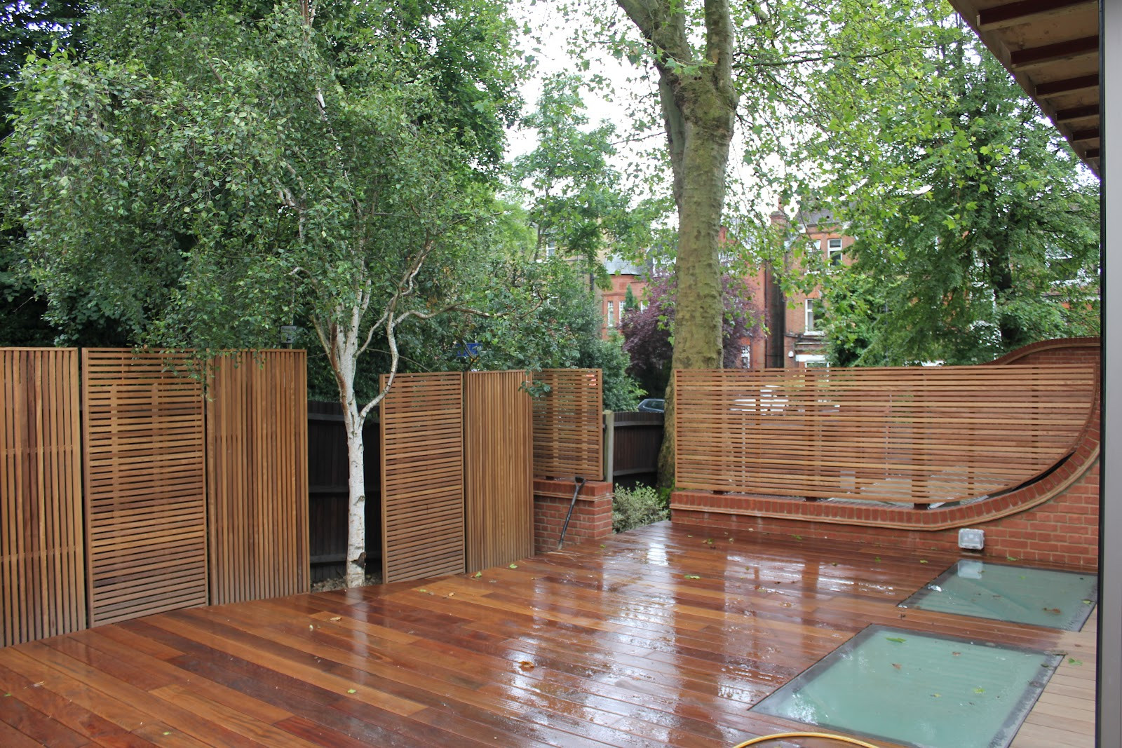 Terrace Landscape Fence
 JDH joinery and timberscape Hampstead Hard Wood Slatted
