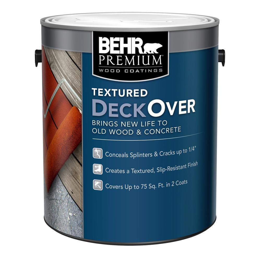Textured Deck Paint Reviews
 BEHR Premium Textured DeckOver 1 gal Textured Wood and
