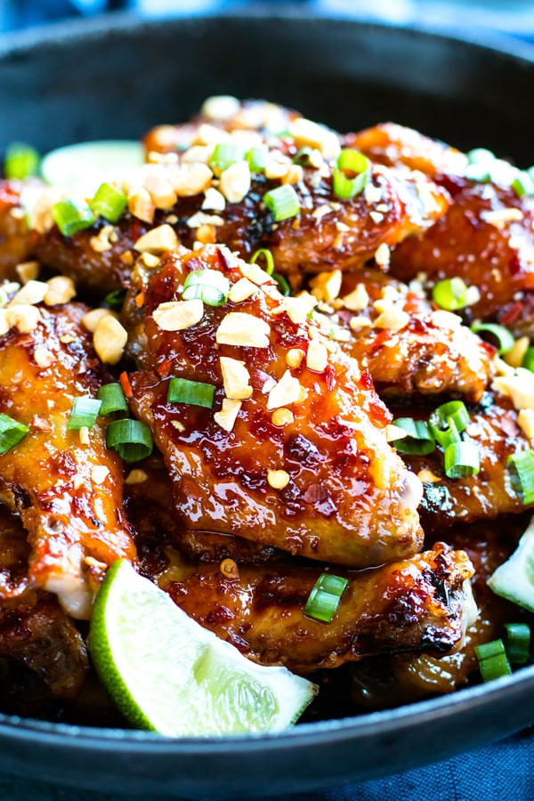 Thai Chicken Wings Recipes
 Super Easy Baked Thai Chicken Wings