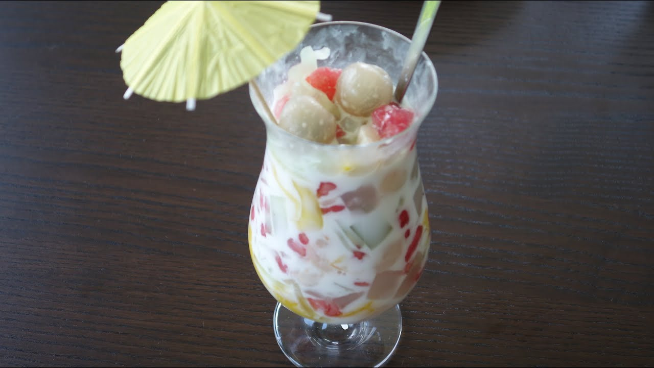 Thai Desserts With Coconut Milk
 Chè Thái Mixed Fruits in Coconut Milk Dessert Recipe
