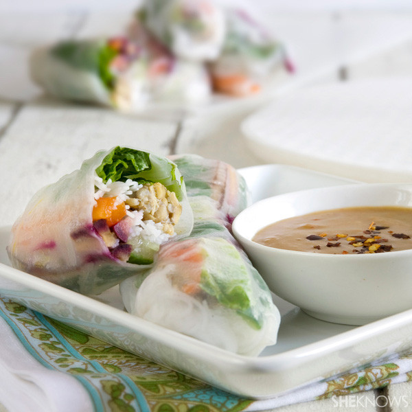 Thai Fresh Spring Rolls Recipes
 Tempeh Thai spring rolls with peanut sauce recipe