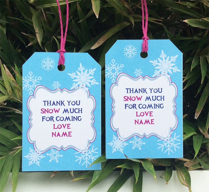 Thank You For Coming To My Party Gift Ideas
 Frozen Birthday Party Printable Templates