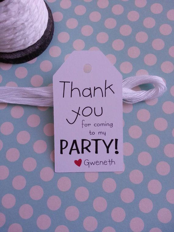 Thank You For Coming To My Party Gift Ideas
 25 Thank you for ing to my PARTY Tags by