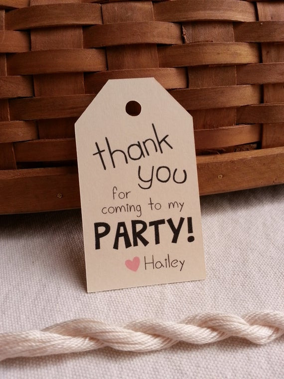 Thank You For Coming To My Party Gift Ideas
 25 Thank you for ing to my PARTY Tags Custom Party Favor