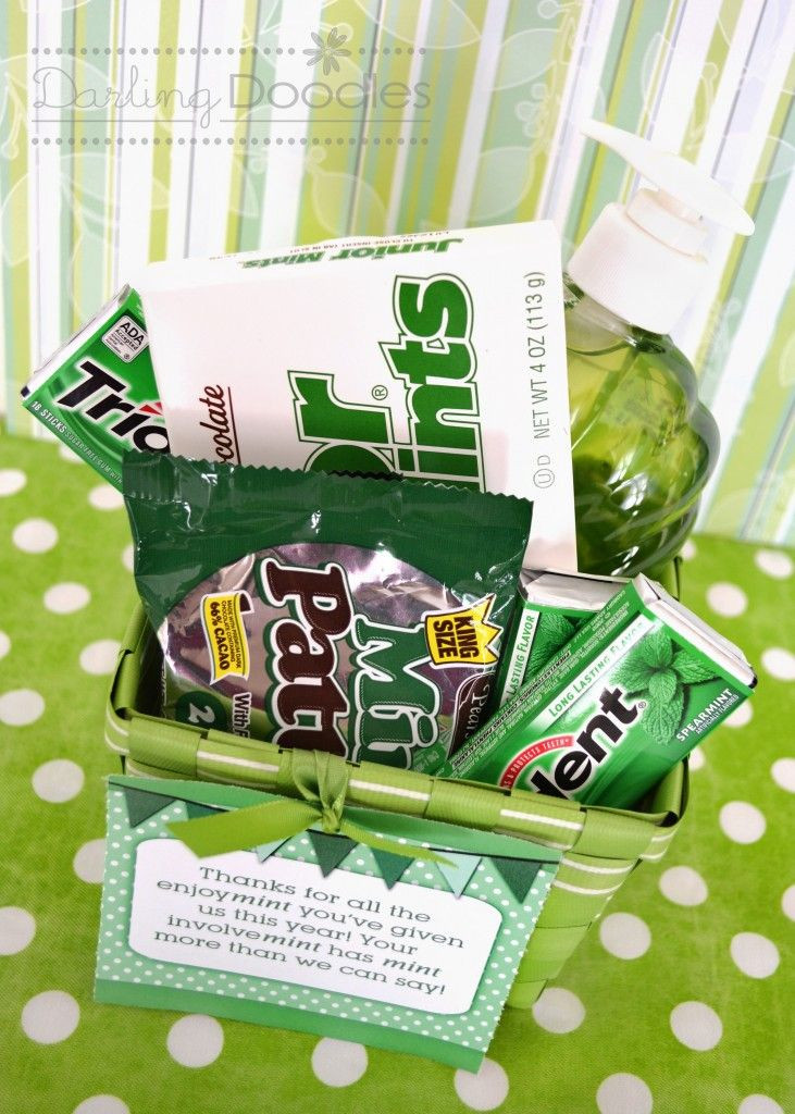 Thank You Gift Ideas For Male Friends
 End of the Year Gift Idea Mint Basket