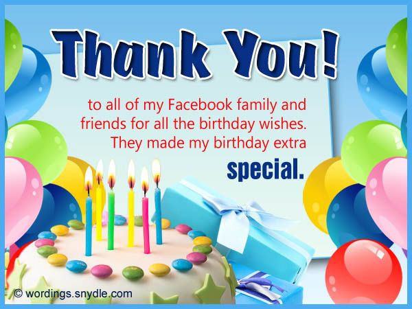 Thank You Message For Birthday Wishes On Facebook
 Thank You for Birthday Wishes on Twitter