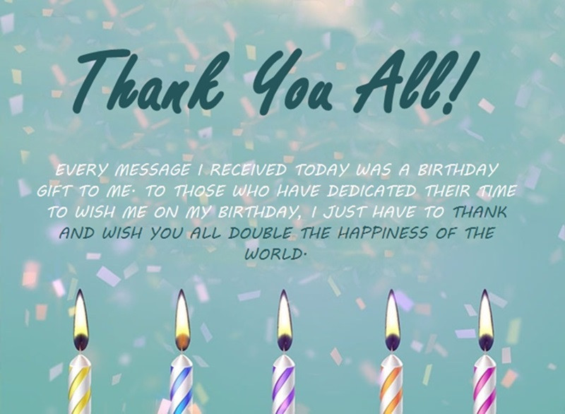 Thank You Message For Birthday Wishes On Facebook
 Thank You Messages & Notes for Birthday Wishes on