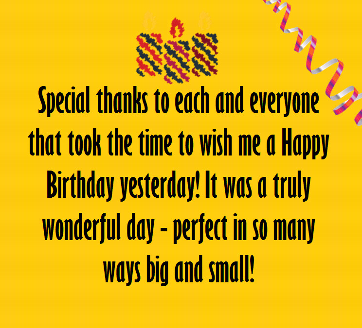 Thank You Message For Birthday Wishes On Facebook
 Say Thank You Birthday Wishes