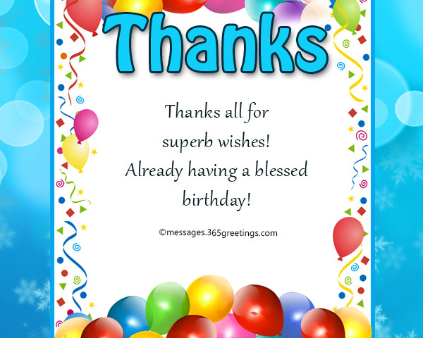 Thank You Message For Birthday Wishes On Facebook
 Thank You Message For Birthday Wishes