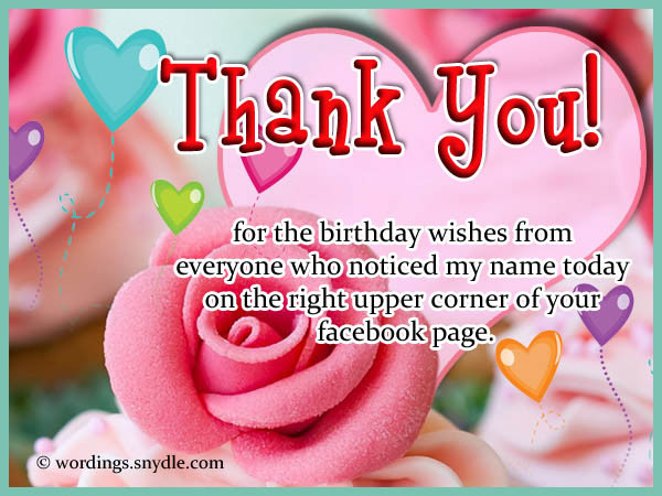Thank You Message For Birthday Wishes On Facebook
 How To Say Thank You For Birthday Wishes – Wordings and