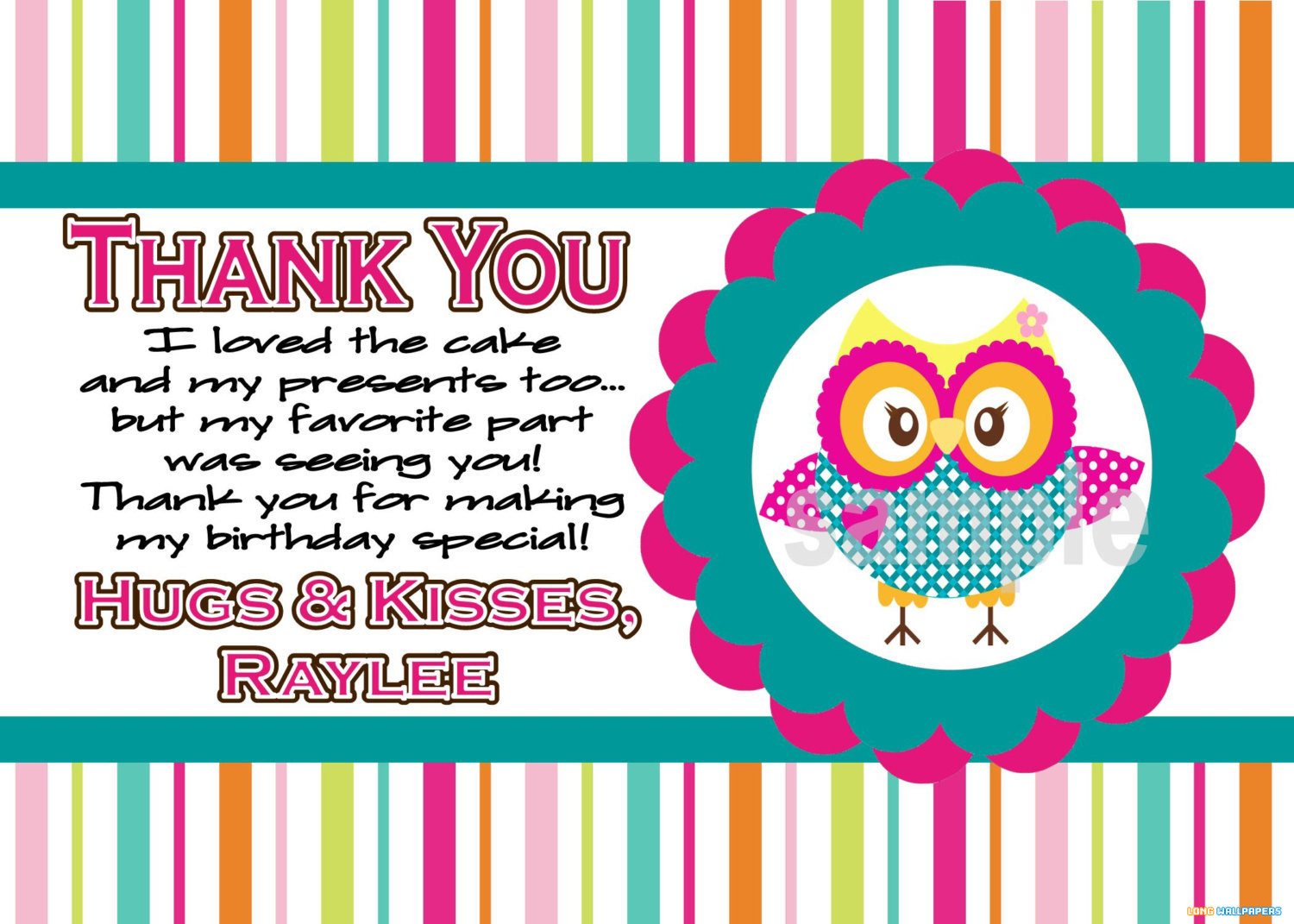 Thank You Note For Birthday Party
 Thankful Quotes For Him QuotesGram