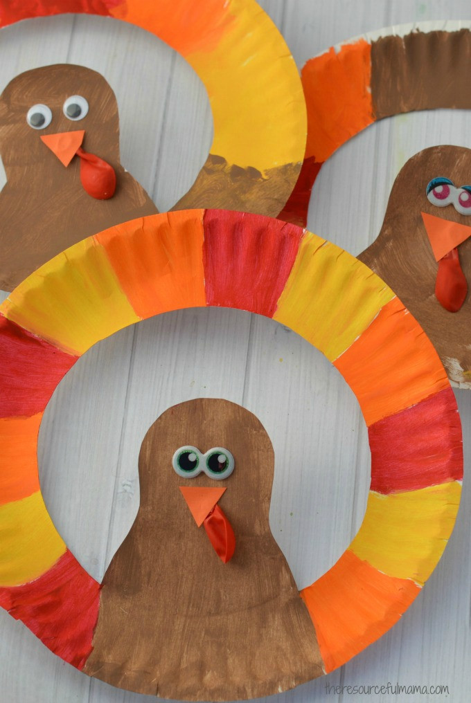 Thanksgiving Art And Craft Ideas For Toddlers
 Paper Plate Turkey Craft The Resourceful Mama