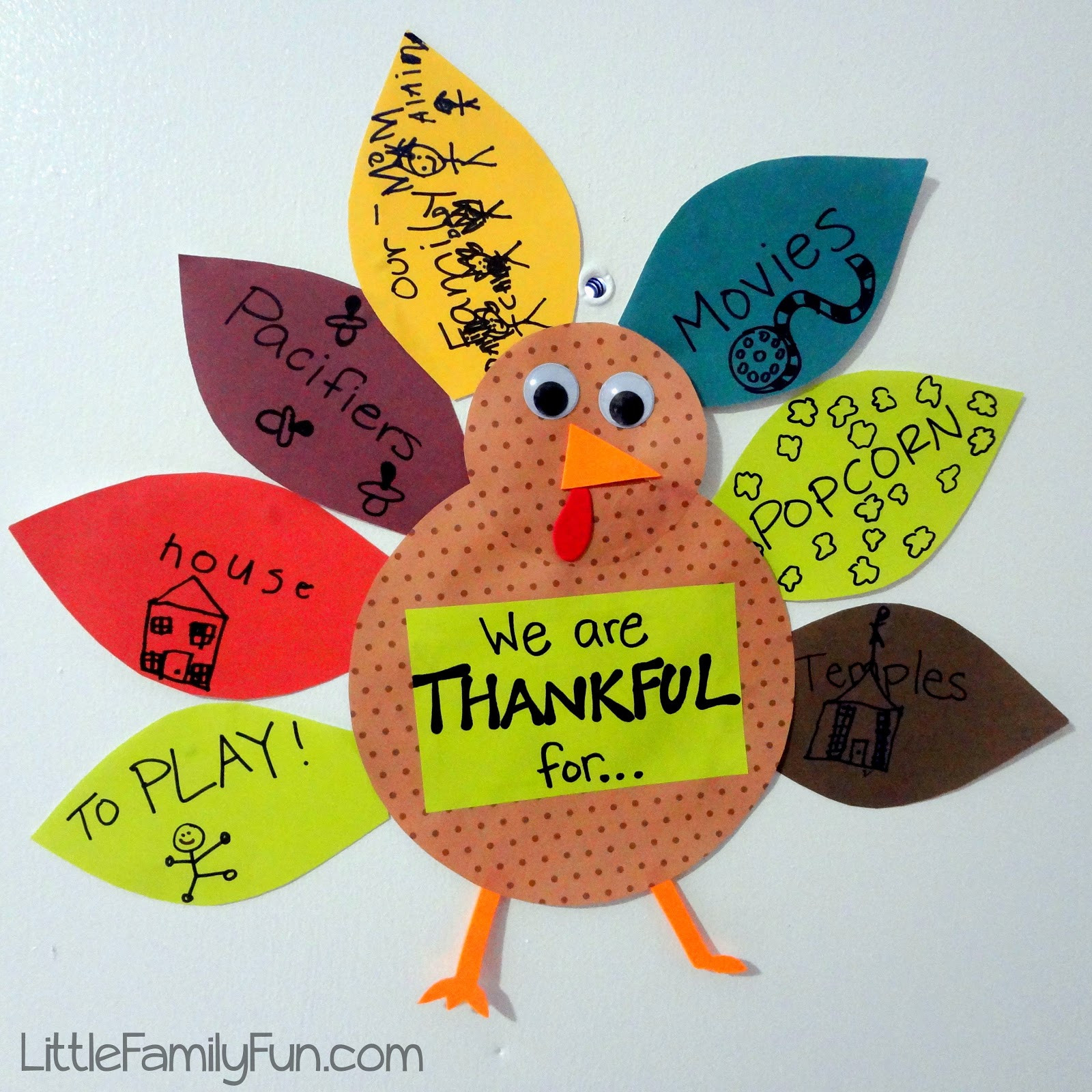 Thanksgiving Art Projects For Toddlers
 Gratitude Turkey 2012 Thanksgiving Tradition
