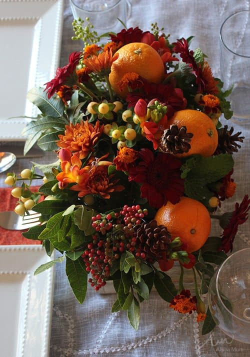 Thanksgiving Flower Arrangement
 Thanksgiving & Autumnal Flower Arrangements with Kids