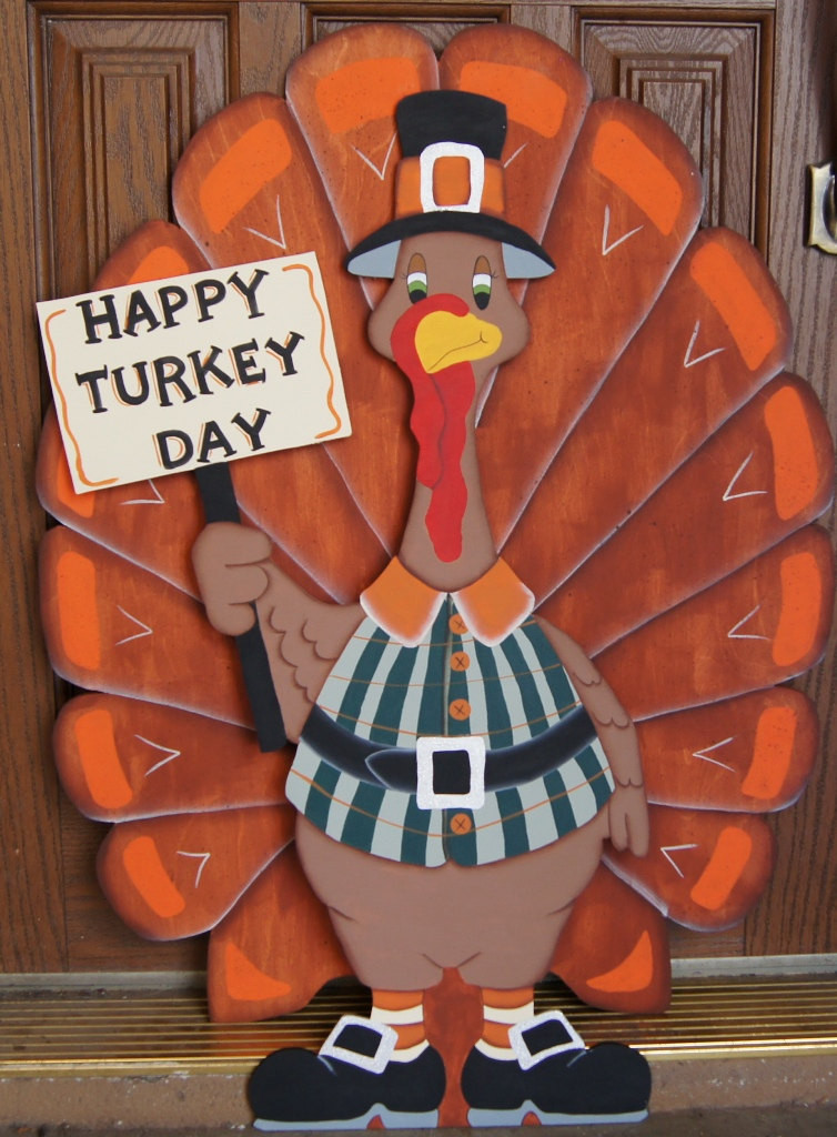 Thanksgiving Outdoor Decorations
 Happy Turkey Day Thanksgiving Wood Yard Art Sign Fall