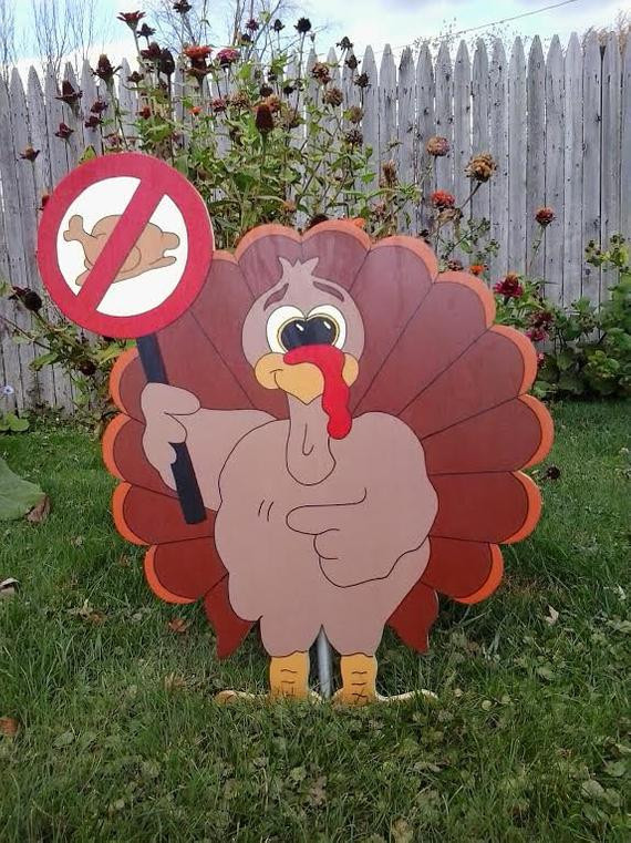 Thanksgiving Outdoor Decorations
 Thanksgiving Day Turkey Outdoor Wood Yard Art Lawn Decoration