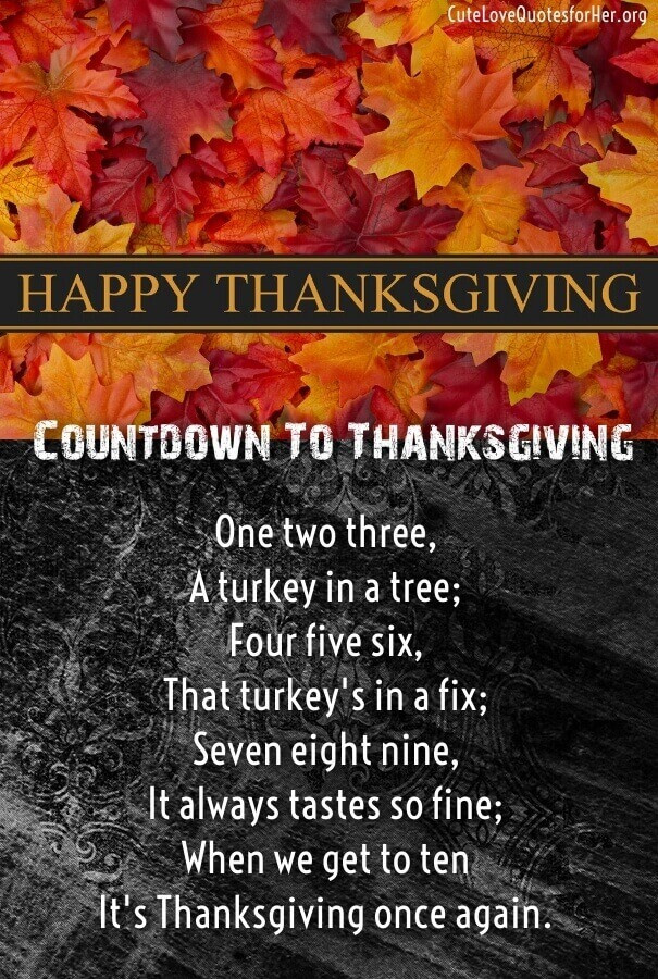 Thanksgiving Quotes Cute
 25 Thanksgiving Love Poems to Wish Her Him Thankful Poems