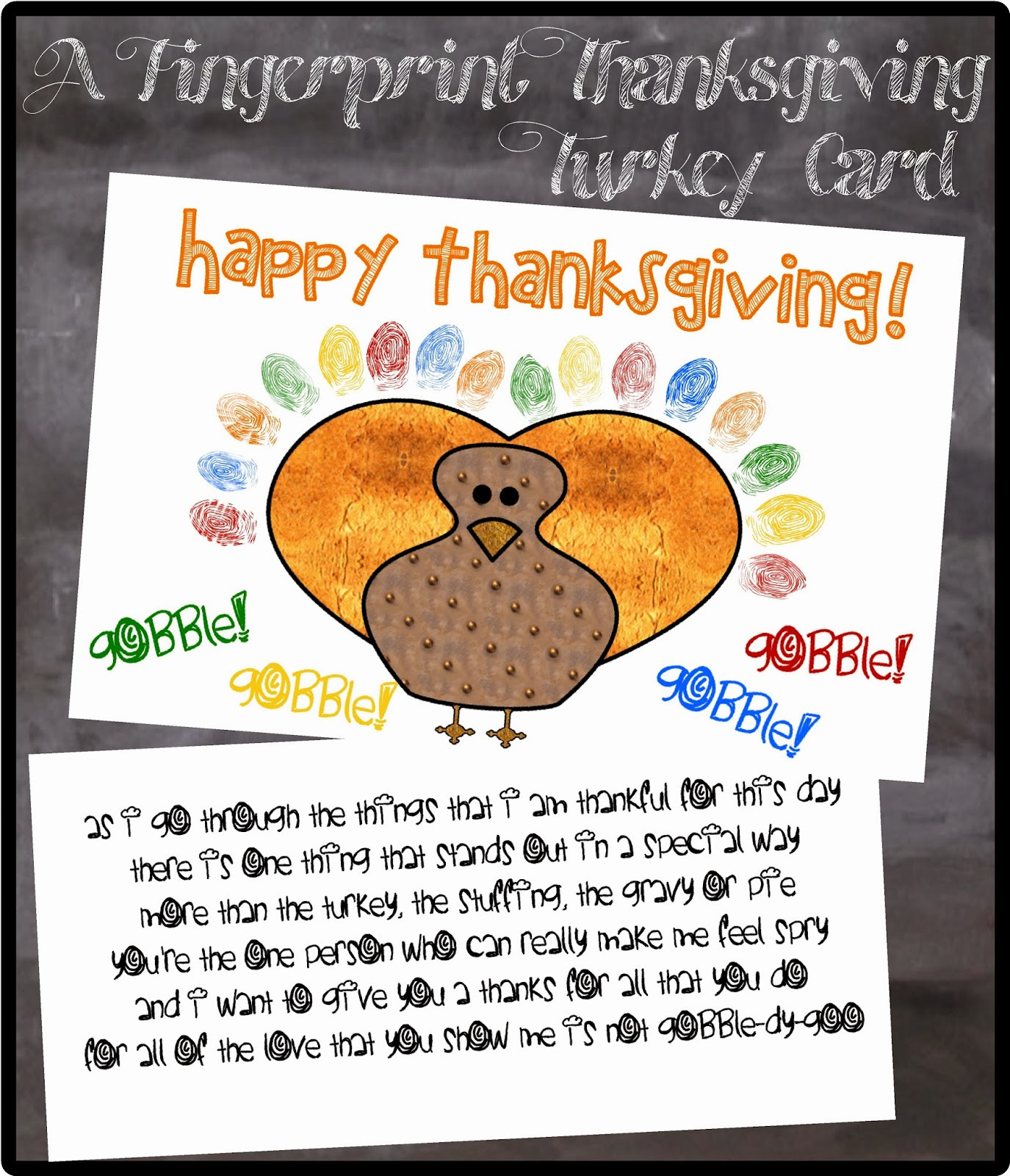 Thanksgiving Quotes For Parents
 HollysHome Family Life A Fingerprint Thanksgiving Turkey