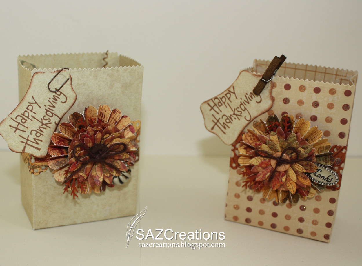 Thanksgiving Small Gift Ideas
 Creations by SAZ Small and Medium Thanksgiving Gift Bags